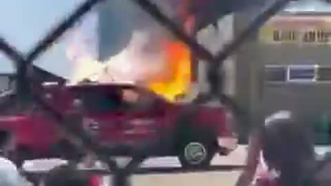 Propane tank explosion at Texas Motor Speedway