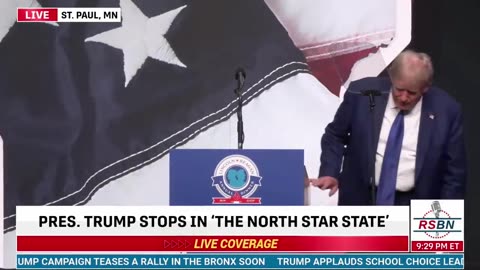 Trump when podium nearly falls: "It keeps tilting further left, like too many other things!"