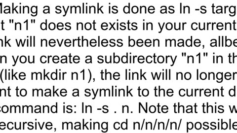 cd to symbolic link in linux shows error