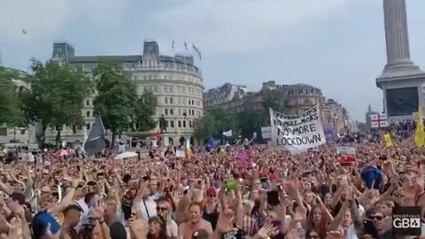The Brits Protest Tyranny In Trafalgar Square 7-24-2021