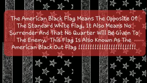 Black American Flags Going Up Around The Country