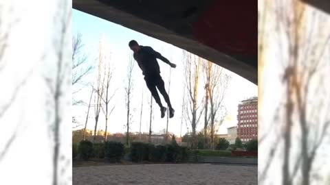 Guy Swings Into Insane Backflip