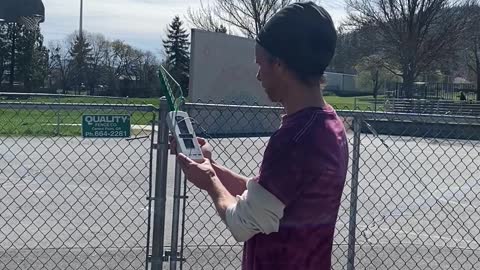 Matt Landman Measuring Cell Tower Radiation at an Elementary School!