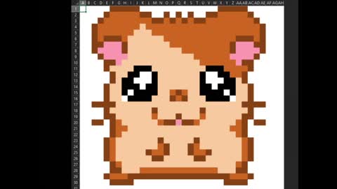 Drawing Hamster in Excel (Fast Speed)