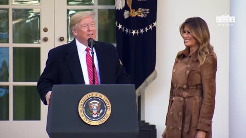 President Trump and The First Lady Present the National Thanksgiving Turkey