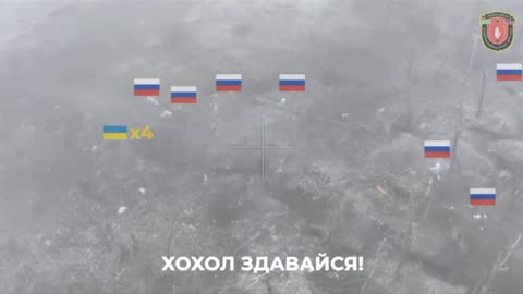Russian assault squad kill one fleeing Ukrainian soldier from close range and capture 3 more.