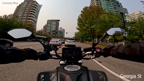 Downtown Vancouver Motorcycle Ride