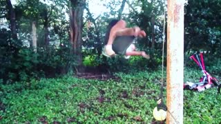 Parkour spin to the ground