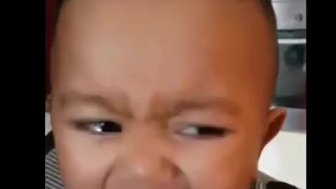 Funny reaction - Baby trying lemon - cute baby