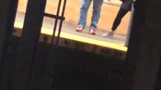 Guy does gangnam style dance across subway station