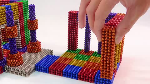 Build an amazing playhouse out of magnetic balls