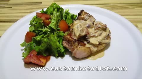 Keto Recipes - Keto Onion Bacon Pork Chop - Keto Diet