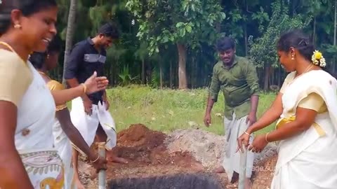 Whole Goat Prepared In Village | Whole Goat Cooked Underground