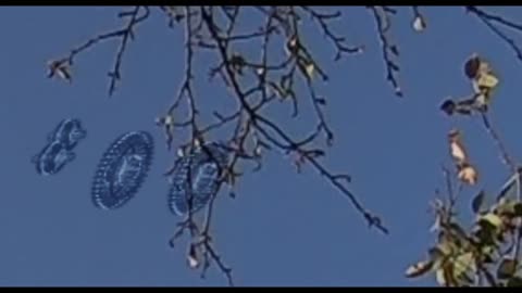 UFOs flew over the houses