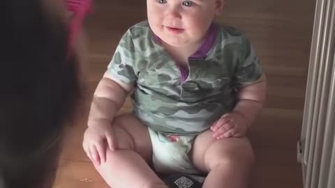 Baby Laughing Hysterically at Mom's Sunglasses Trick
