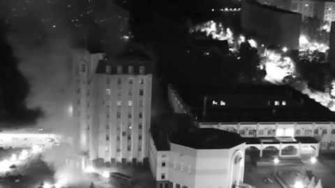 The moment of the attack of the AFU on the administration building of Energodar on video