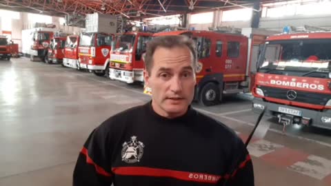 Cristian Martinez bombero Albacete Prueba atmosferas con mascarilla coronavirus covid 19 plandemia