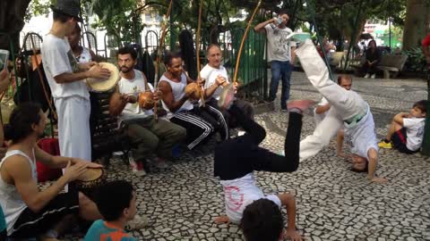 Amazing moments of a capoeira game 2021