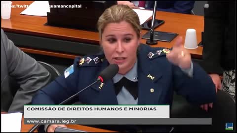 Dep. Major Fabiana para Damares na Comissão de Direitos Humanos (2019)