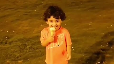 Baby eating Ice-cream