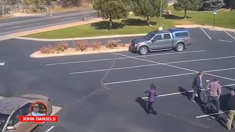 A dog attacks a little girl leaving church