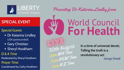 2022-08-20 Liberty & Health Oceania LIVE STREAM