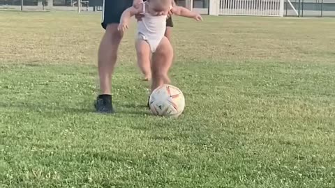 Daughter Plays Football For The First Time