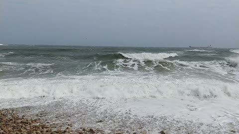 Waves of the sea in Jujeon, Ulsan, Korea