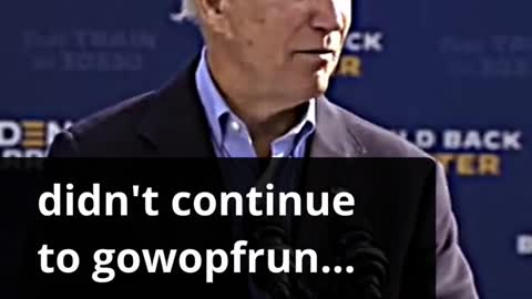 Joe Biden gets distracted by a train during a speech!