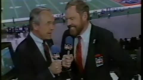 January 26, 1986 - Dick Enberg, Merlin Olsen & Bob Griese Before the Super Bowl