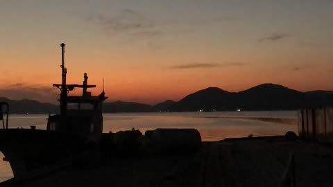 TimeLapse for Sunset on the Sea of South Korea