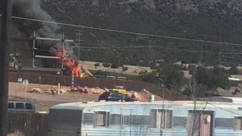 T-Rex burns at Royal Gorge Dinosaur Experience