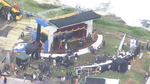 filming set for the marvel movie "Thor love and Thunder"