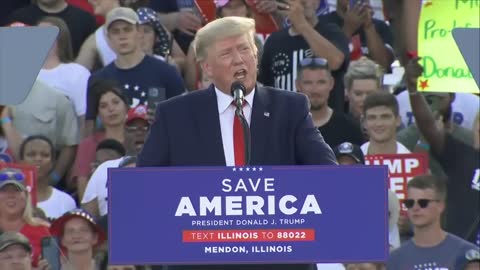 Thousands gather at Trump rally in Mendon to see the former president