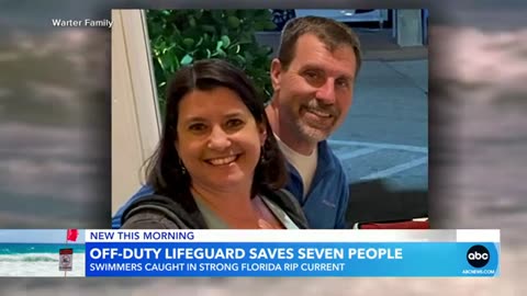 Lifeguard speaks out after rescuing 7 people from rip-current ABC News