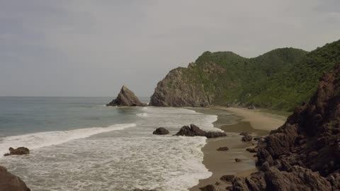 Coast landscape, aerial shot