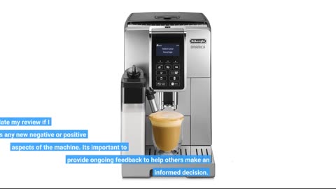 De'Longhi Dinamica ECAM 350.55.B Fully Automatic Coffee Machine with Milk Frothing System