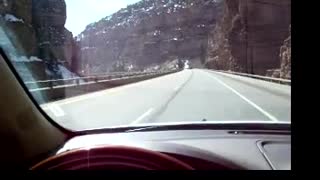 Driving in Glenwood Canyon