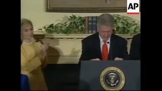 Bill Clinton denies affair with Monica Lewinsky