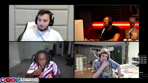 Adin Ross X Andrew Tate Full Stream with Guests!