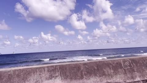 clouds over the sea