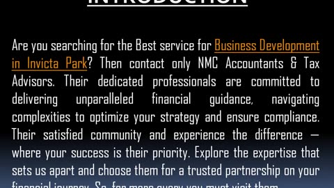 Best service for Business Development in Invicta Park