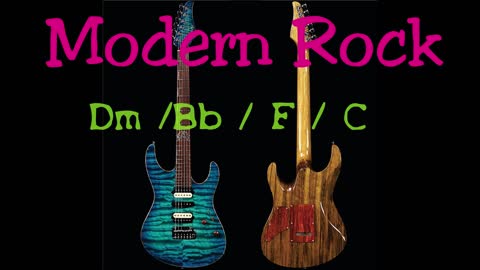 Modern Rock Backing Track in Dm (example solo using the Cage method))