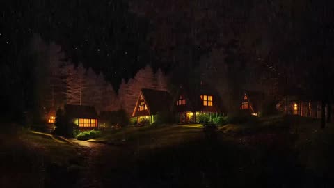 Soothing Rain Soundscapes: Relaxing Village Background