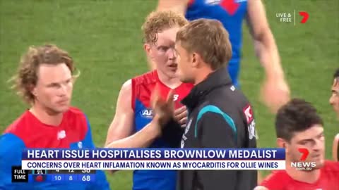Tripled Jabbed: Brownlow medalist Ollie Wines remains in hospital with Myocarditis
