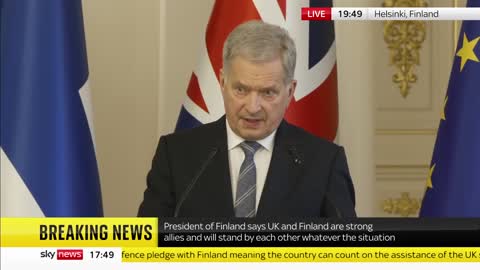 Finnish President tells Russia 'You caused this' as he signs security pact with UK