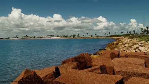 South Padre Island, Texas - 9-16-2022 - Ocean and Rocks