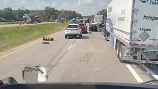 Truck Accident On Highway 401 Cornwall