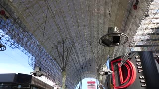 The zip line at the Fremont street downtown Las Vegas.