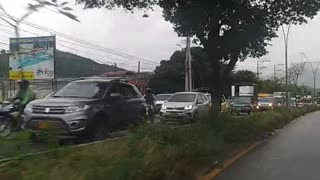 trancón en vía Girón-Floridablanca